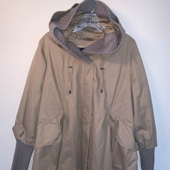 M.Tsubomi Japanese Streetwear Wool Blend Hooded Trench Coat 44 - Picture 3 of 15